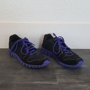 Black Purple Reebok Sneaks